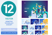 Isometric technology concept, a Technology Illustration by IcoMaker (Thumbnail 1 of 4)