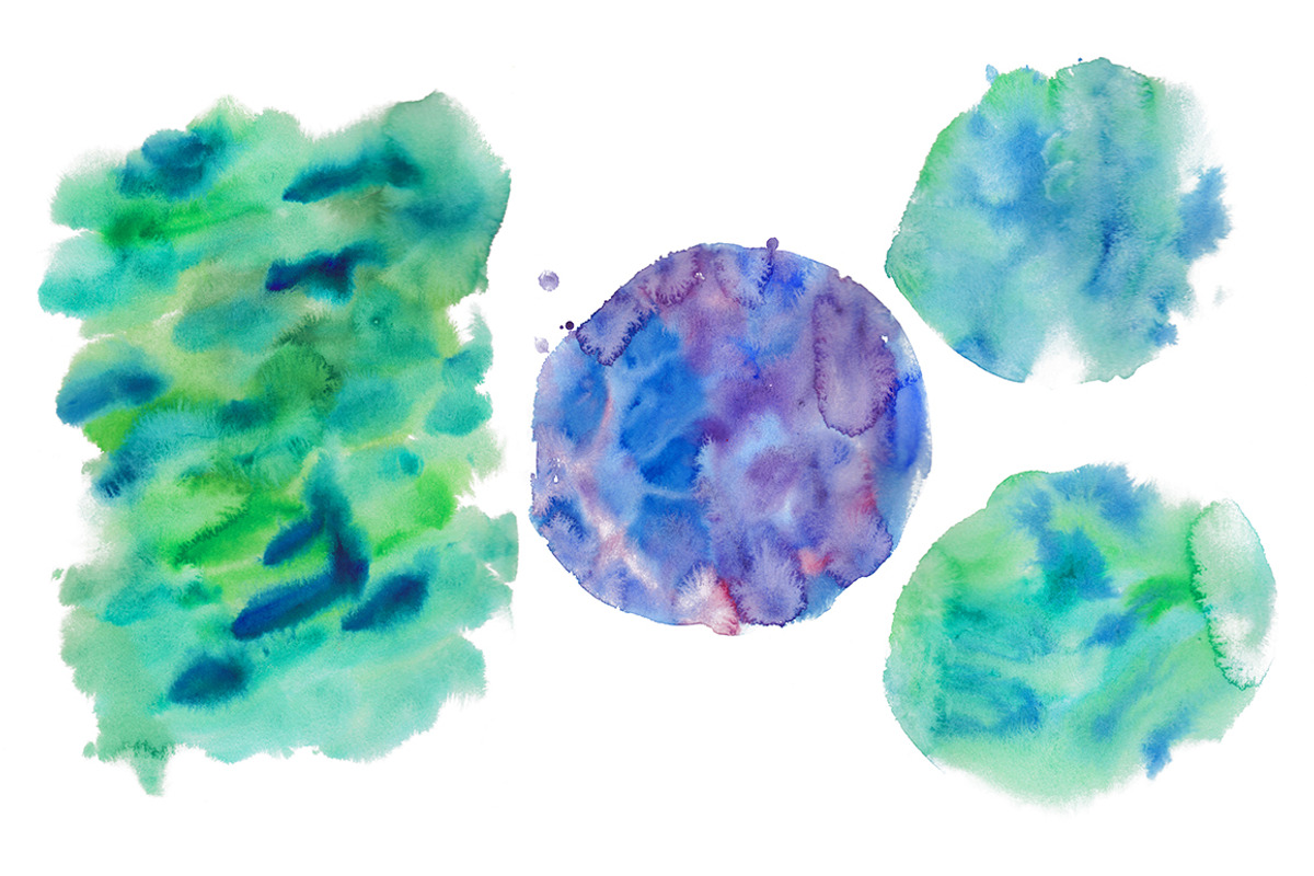 Big set of watercolor backgrounds preview 3