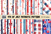 4th of July Patriotic Pattern Bundle, a Pattern Graphic by CitraGraphics (Thumbnail 1 of 7)