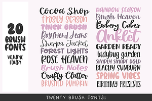 20 Fonts! Brush Font Bundle Vol. 4