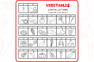 Vegetables Doodles - Dingbats Font