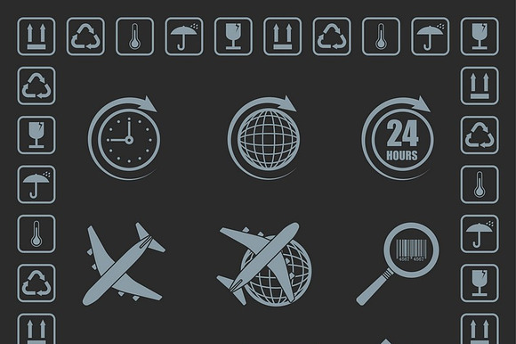 Set Of Delivery Theme Icons
