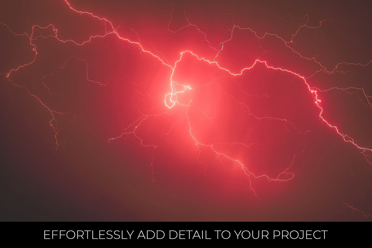 20 Photoshop Lightning Brushes, a Brush Add-On by Dene Studios (Photo 7 of 9)