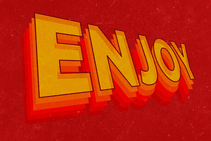 Retro Stacked Photoshop Text Effect, a Branding & Logo Template by barsrsind