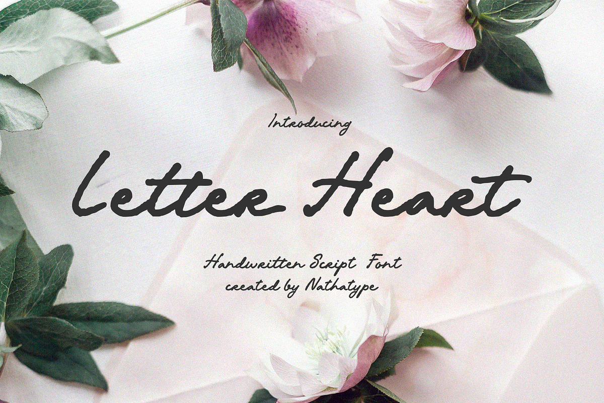 Letter Heart, a Handwritten Font by Nathatype (Photo 1 of 11)