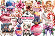 Coquette Christmas Clipart, an Illustration by Canvas Craft (Thumbnail 1 of 8)