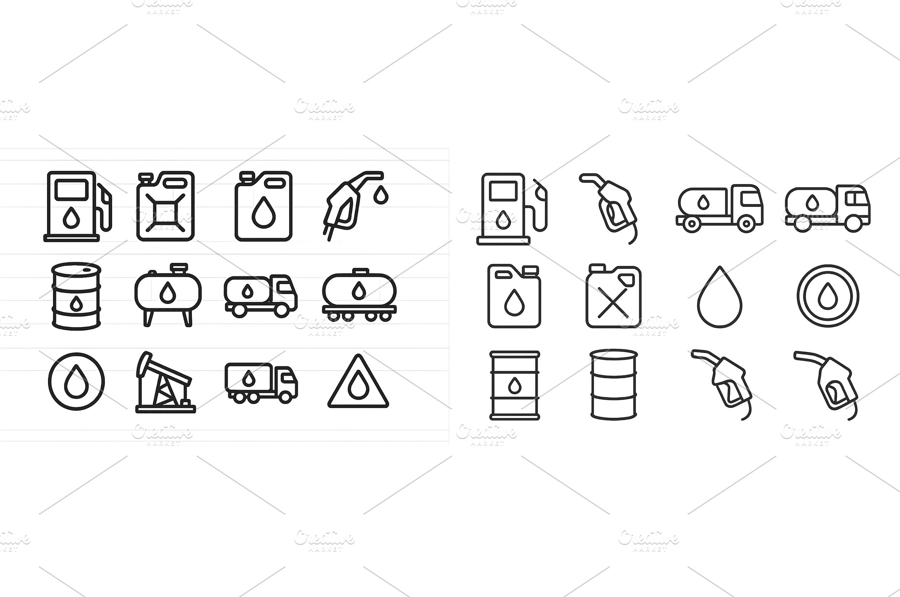 Collection of fuel and oil icons, an Industrial Photo by ZinetroN