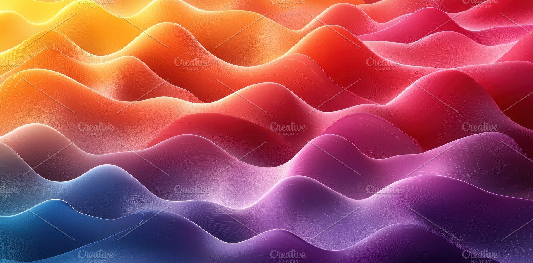 Abstract colorful wave landscape with flowing gradient curves in, a Food & Drink Photo by José Manuel Gelpi
