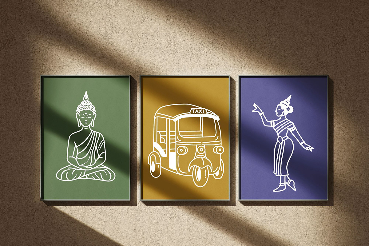 Sawasdee Thailand Line art Doodle, a Food Illustration by Blumensdiary (Photo 7 of 7)
