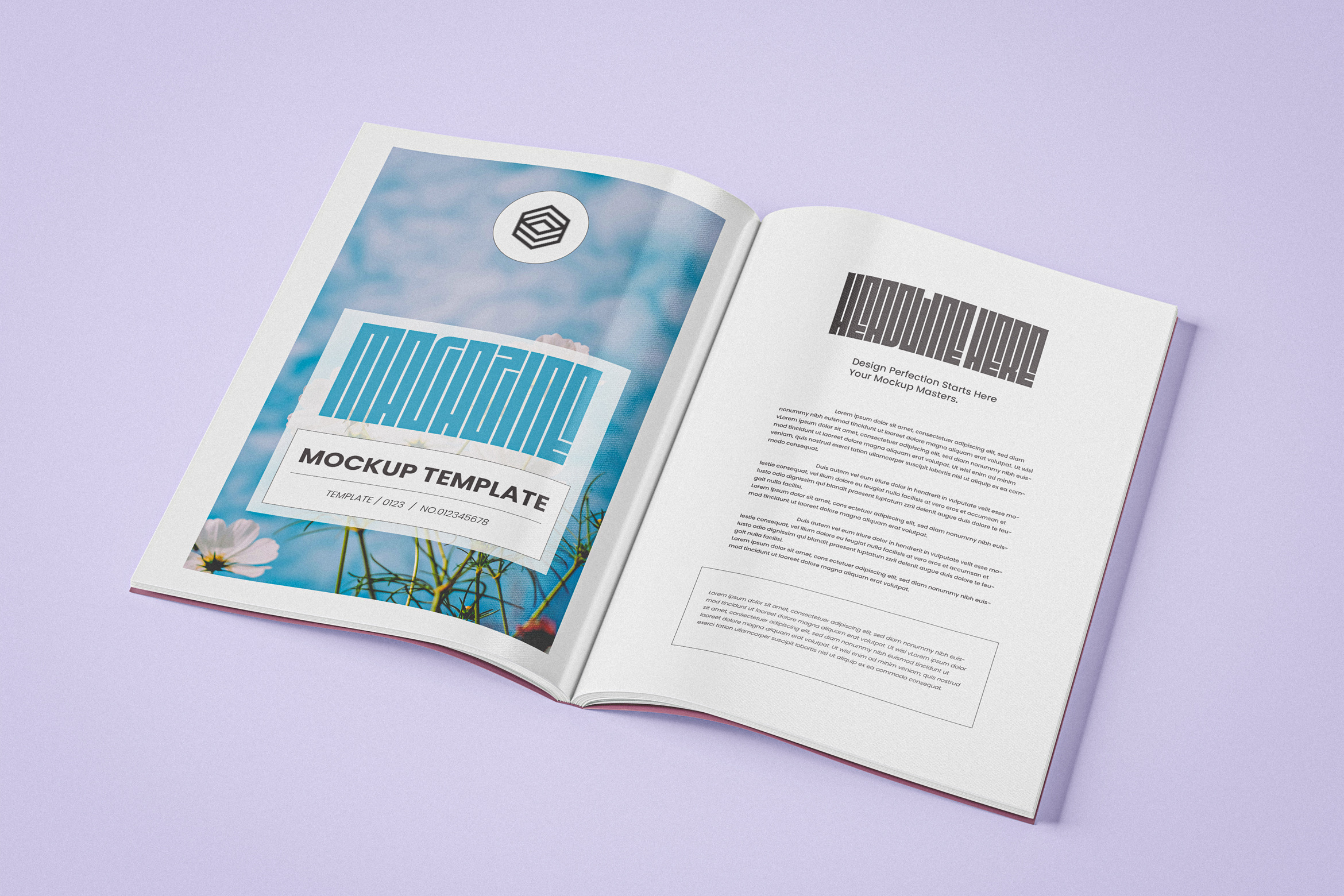 Realistic Opened Magazine Mockup | Book & Magazine Mockups ~ Creative ...