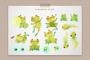Cheerful Toad, Frog clipart, an Animal Illustration by LukaJreym (Thumbnail 2 of 10)