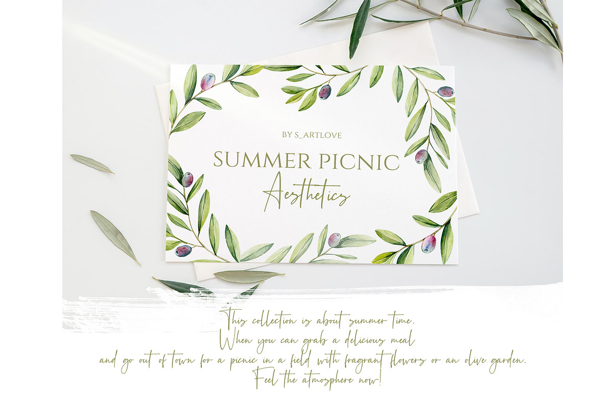 Watercolor Summer Picnic Collection, a Food Illustration by S_ARTLOVE (Photo 2 of 11)