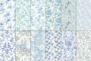 Floral Toile Print Design Patterns, a Pattern Graphic by Olya Creative (Thumbnail 2 of 26)
