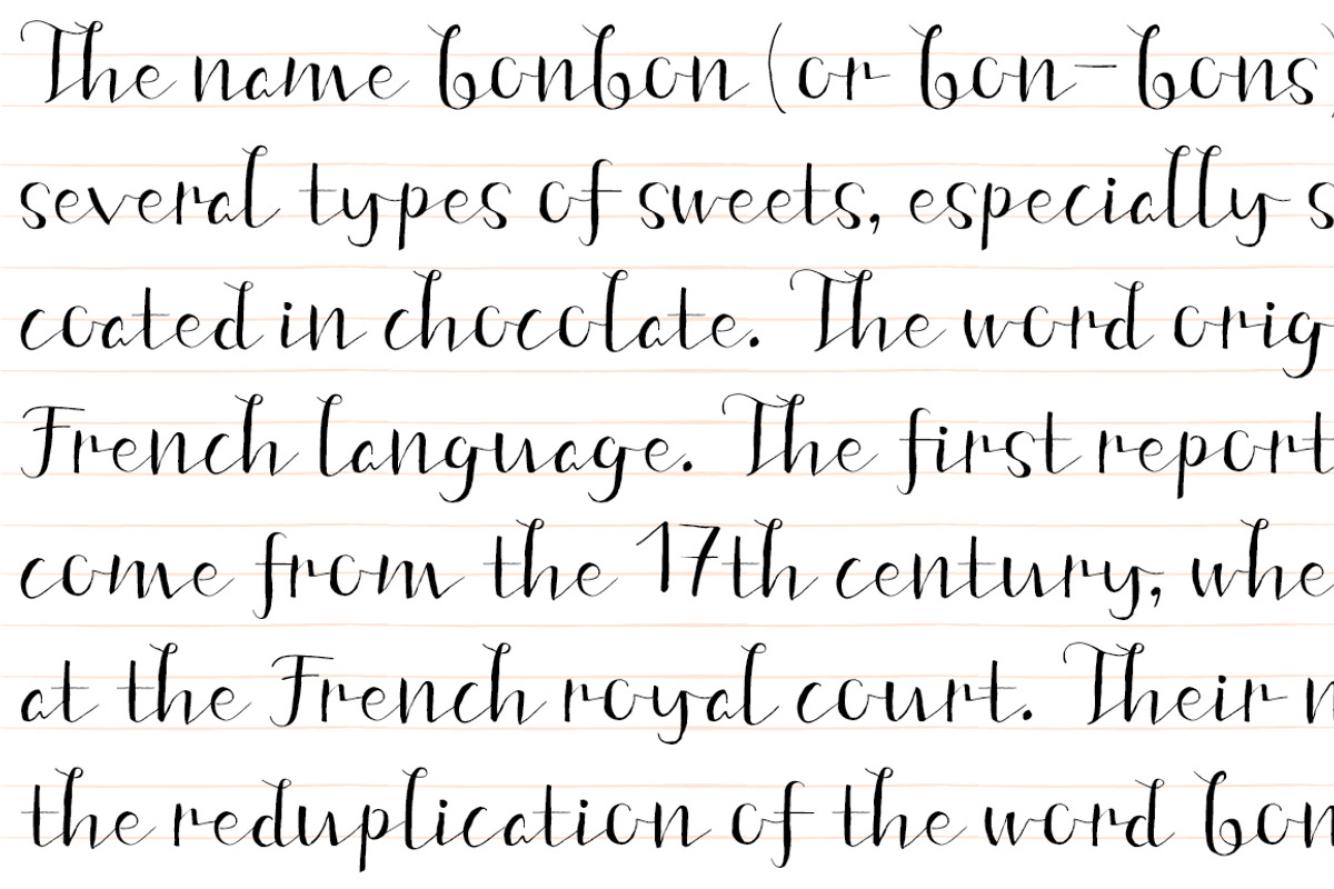 Fine New Bonbons font family preview 2