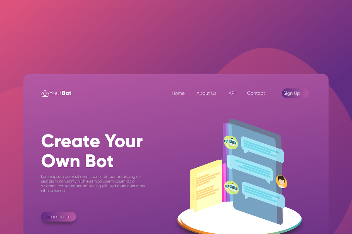 ChatBot - Banner & Landing Page, a Templates & Theme by inspirasign