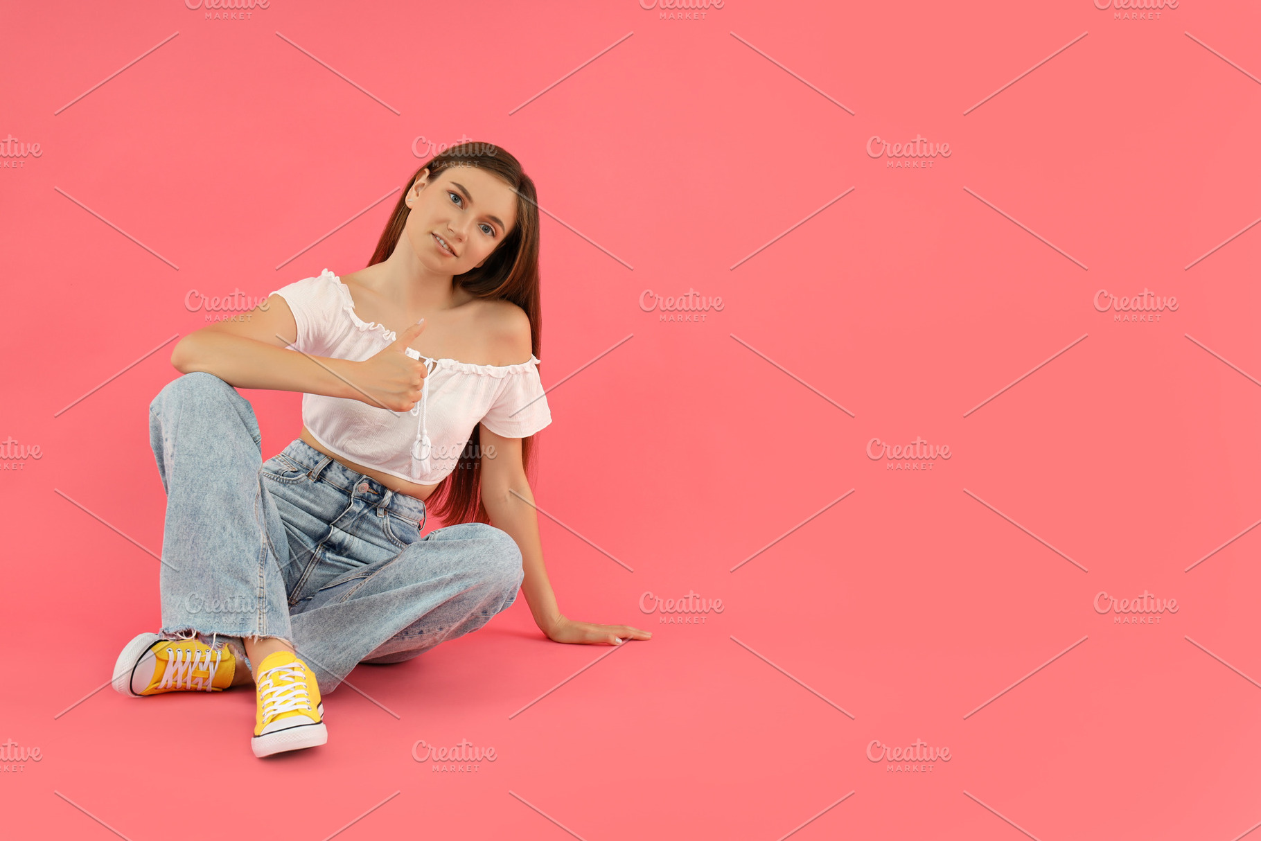 Concept of people, young woman on pink background, a Person Photo by AtlasStudio PRO