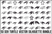 50 Sea Turtle Vector Silhouette Bund, an Illustration by jahid234 (Thumbnail 1 of 51)