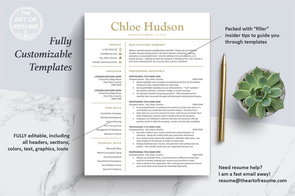Best Resume CV Template Design, a Resume Template by The Art of Resume (Photo 3 of 8)