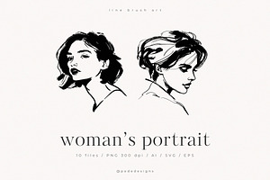 Woman's Portrait, a Person Illustration by PeDe Designs
