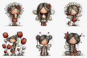 Whimsical easter fairy clipart, an Illustration by CreationArt (Thumbnail 2 of 7)