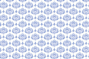 Seamless pattern seamless blue floral pattern forming a traditio