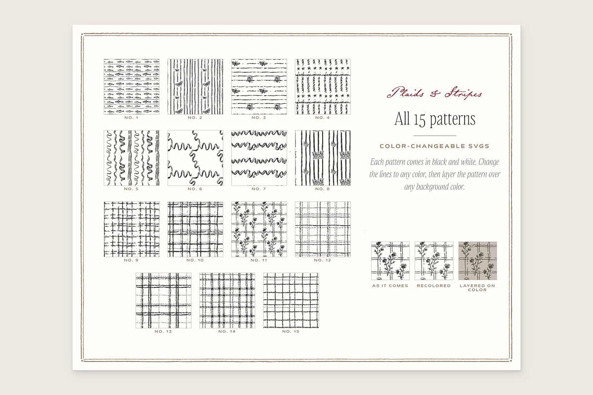 Plaids & Stripes Seamless Patterns, a Pattern Graphic by The October Creative (Photo 2 of 12)