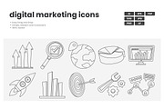 Marketing Icon Pack, an Outline Icon by erifqizeicon (Thumbnail 3 of 3)