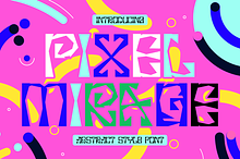 Pixel Mirage Abstract Style Font