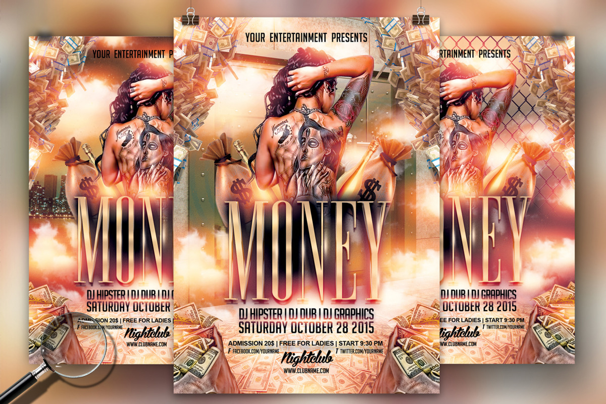 Cash Money | 3in1 Flyer Template, a Flyer Template by GIGA-TEMPLATE (Photo 1 of 10)