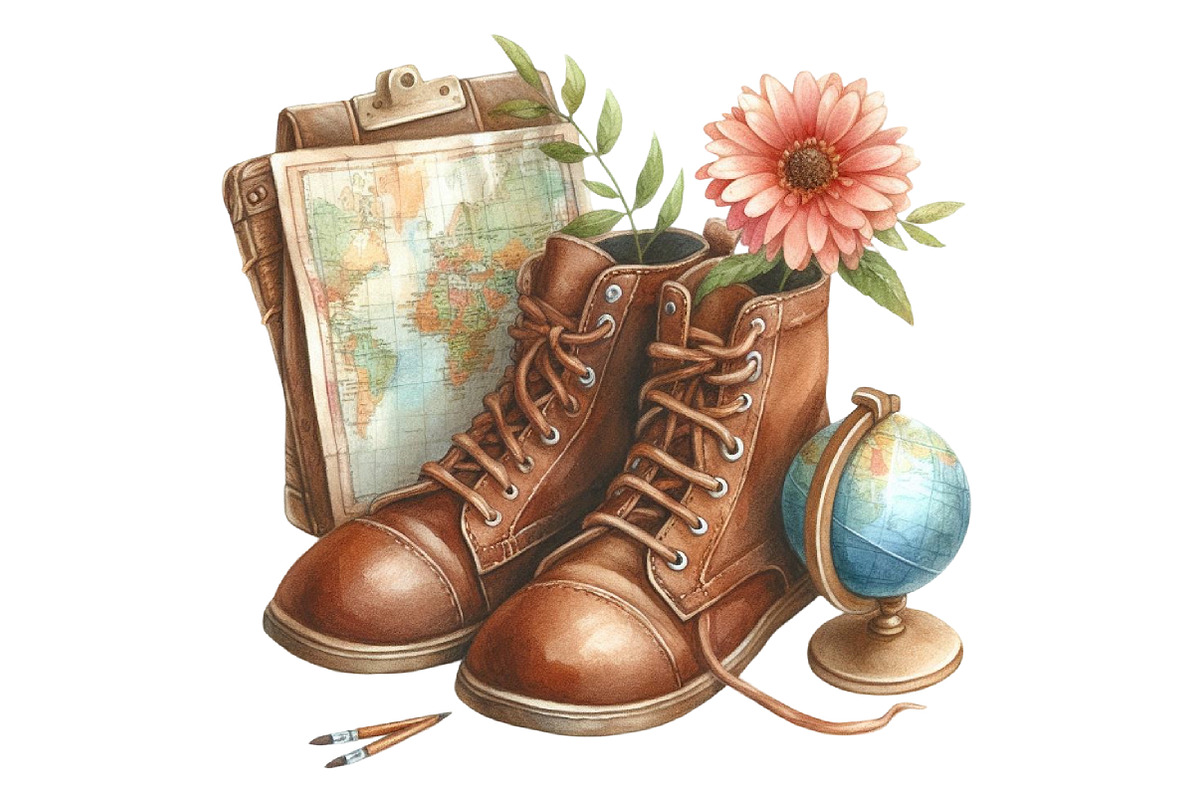 Watercolor Travel Clipart, an Illustration by Designking (Photo 4 of 4)