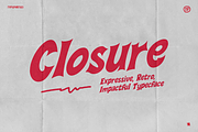 Closure Retro Display Font, a Handwritten Font by Typeparties (Thumbnail 1 of 7)