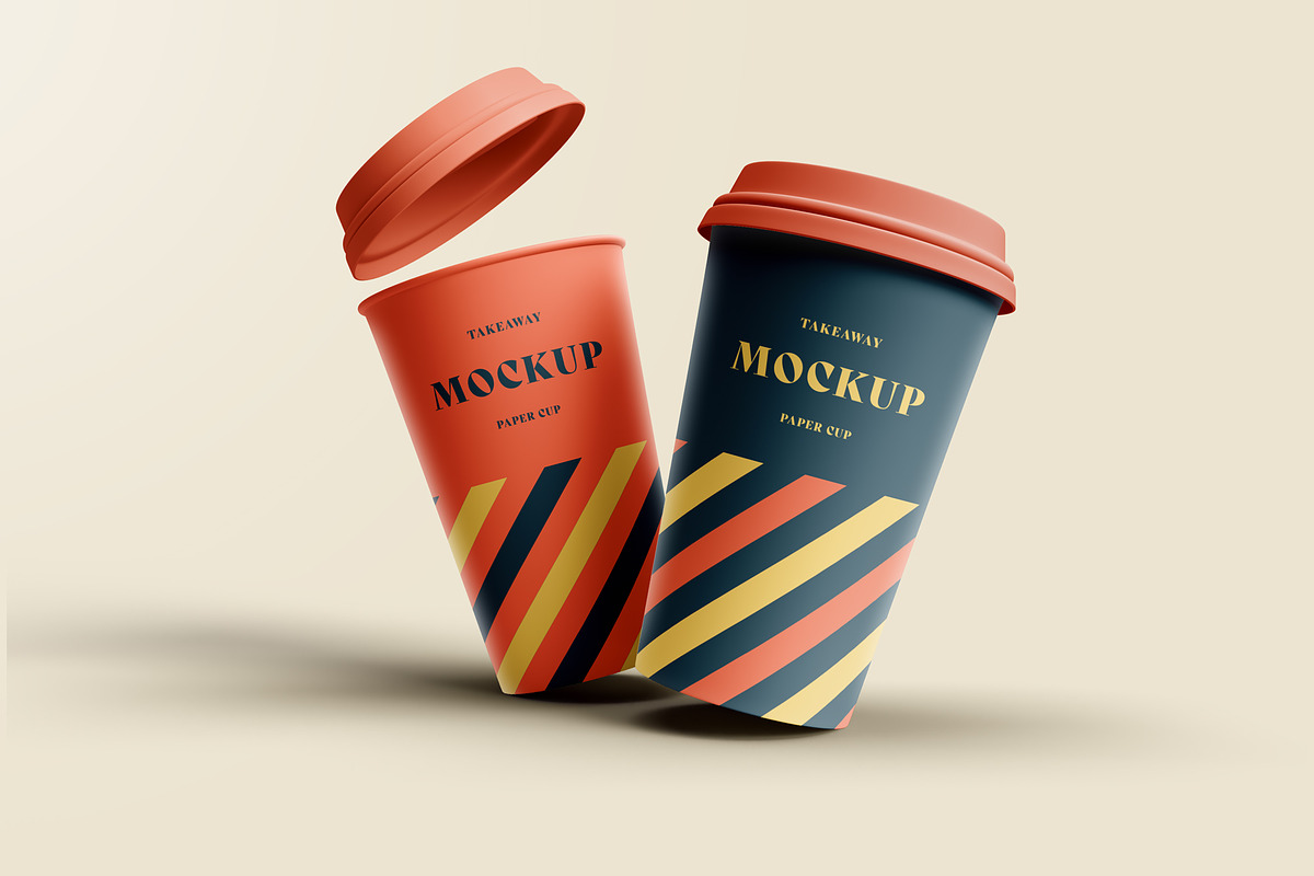 Take Away Paper Coffee Cup Mockups, a Cups & Container Mockup by dpi (Photo 7 of 24)