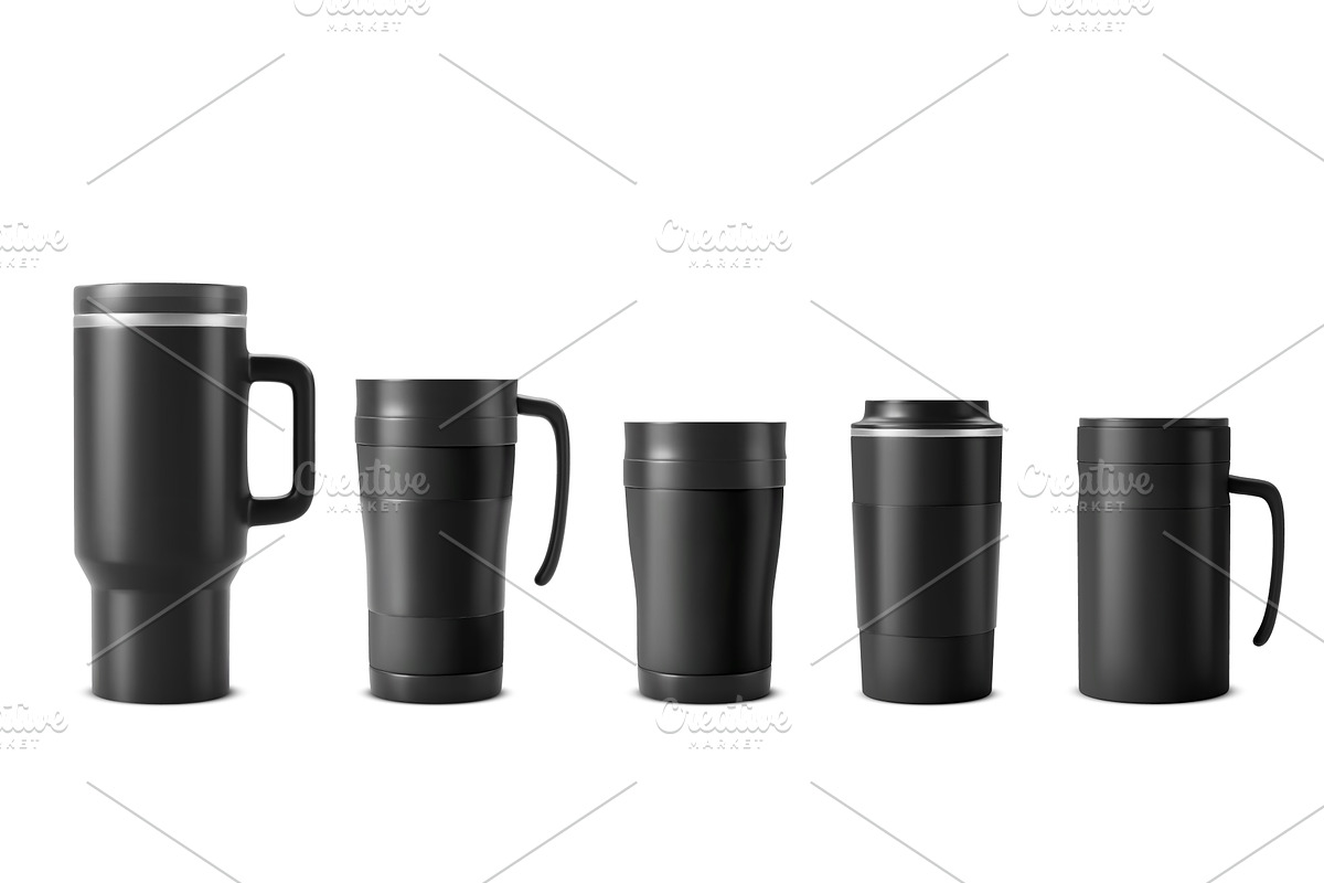 Tumbler cup mockup set isolated on, a Food Illustration by art PVP - market