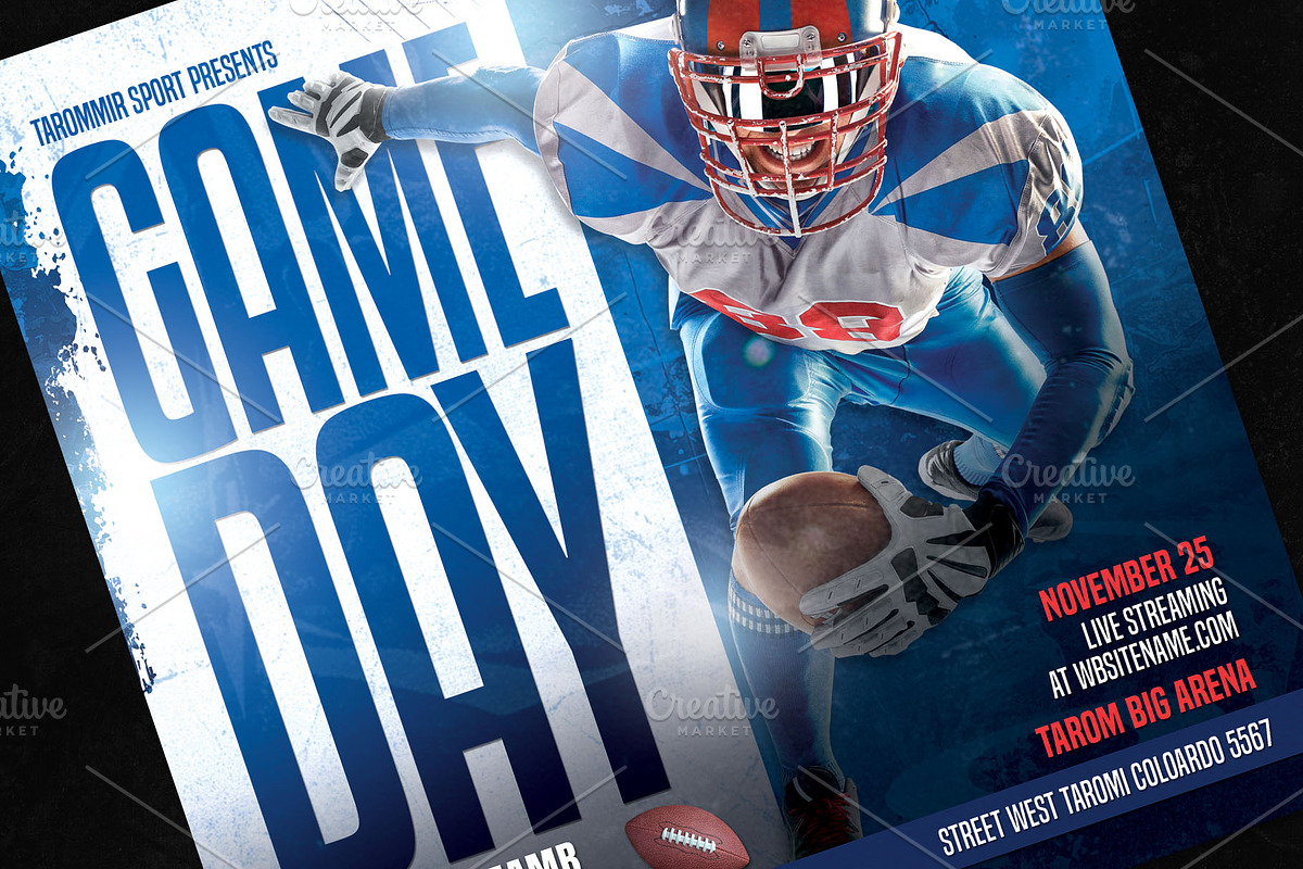 American Football Flyer Template, a Flyer Template by Tarommir (Photo 3 of 3)