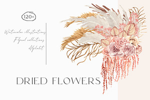 Dried flowers boho