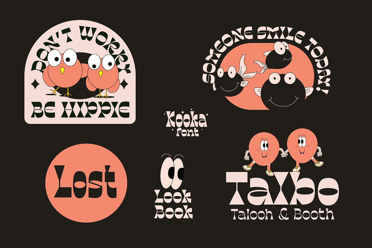 Kooka Font - Fun Groovy family, a Serif Font by creativemedialab (Photo 2 of 11)