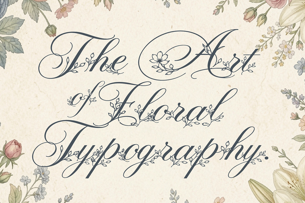 FLORAL DECORATIVE FONT COLLECTION, a Script Font by HypeWorksCo (Photo 18 of 18)