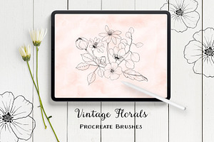 Vintage Florals Procreate Brushes