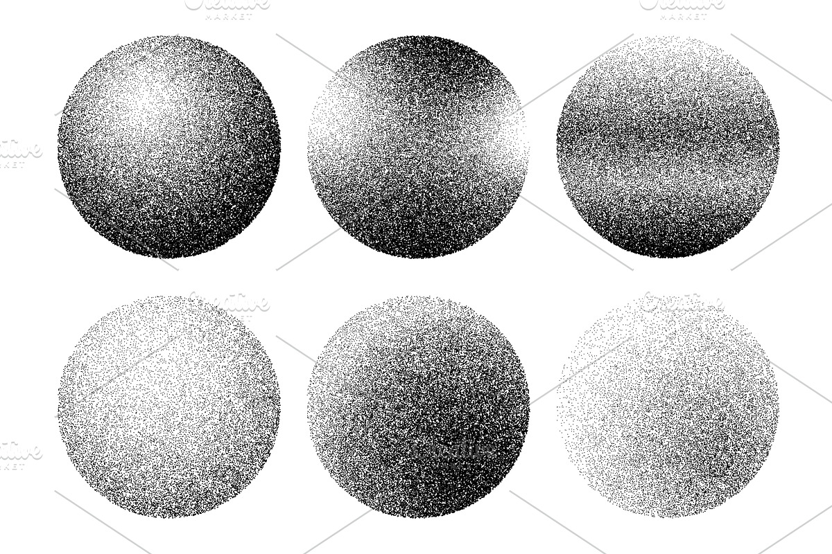 Stipple noise grain sphere shapes, a Decorative Illustration by Buch&Bee