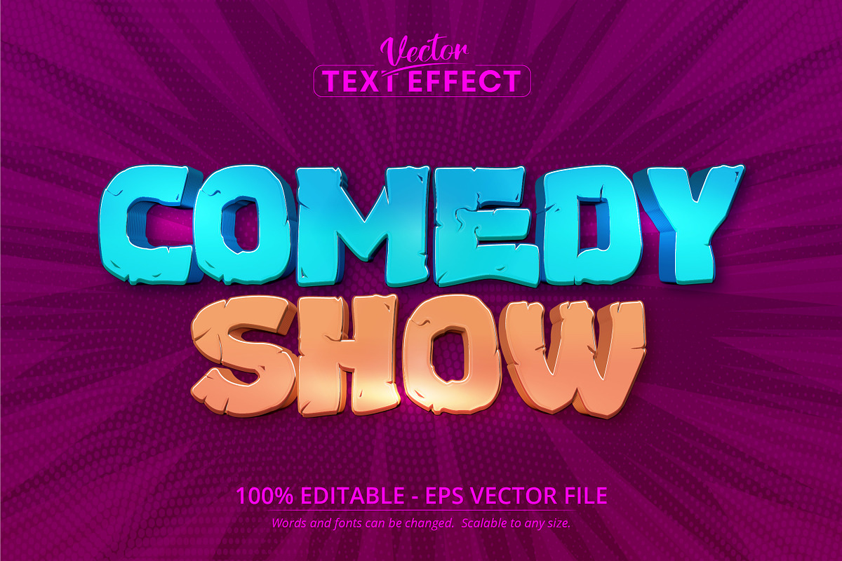 Cartoon style editable text effect, a Brushes & More by designvectx ...