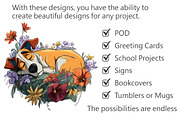 Floral Cute Dog Clipart, an Illustration by Pixels.Craft (Thumbnail 3 of 5)