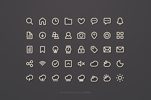 40 Lined Icons