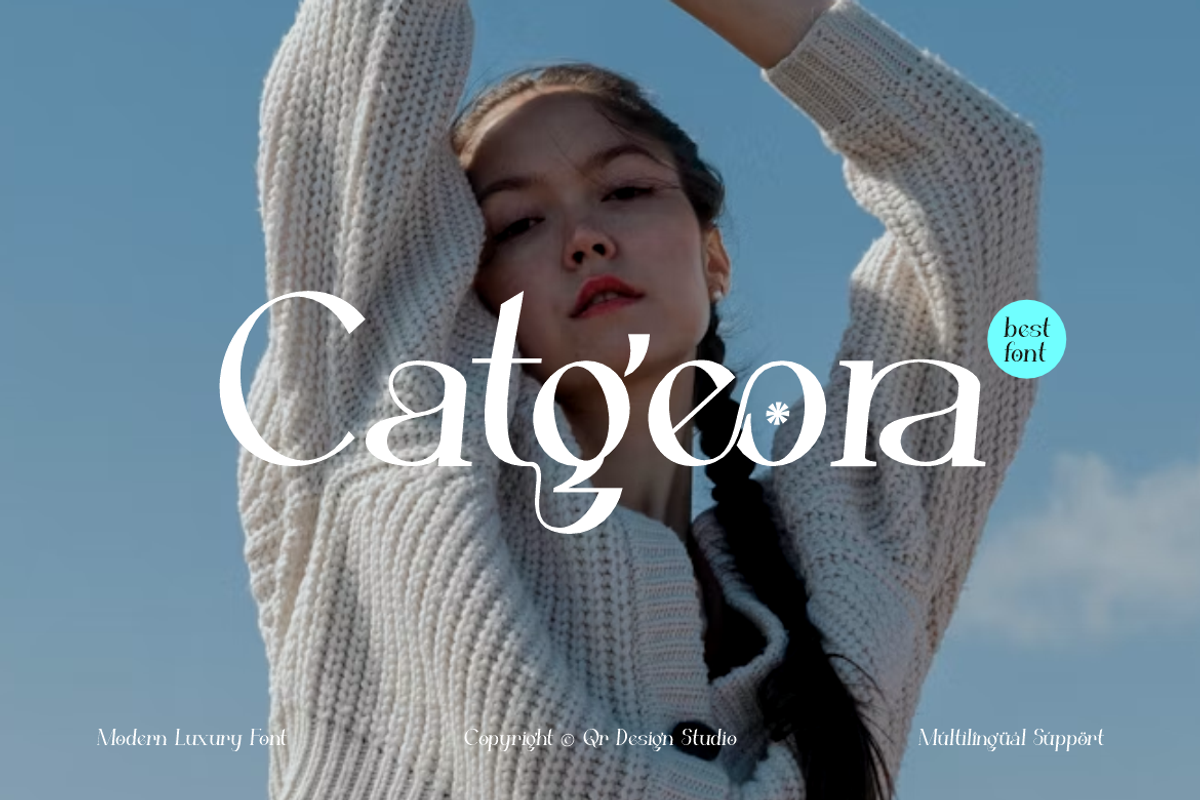 Catgeora - Elegant Serif Font, a Serif Font by QR Design Studio (Photo 1 of 16)