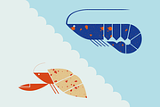 Crustaceans pictograms, a Graphic by Yuelan (Thumbnail 1 of 4)