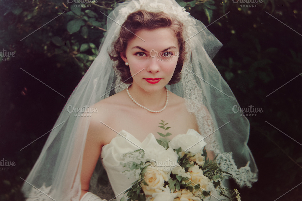 Vintage Bride 1950s Style Portrait, a Person Photo by k.tay (Photo 1 of 2)