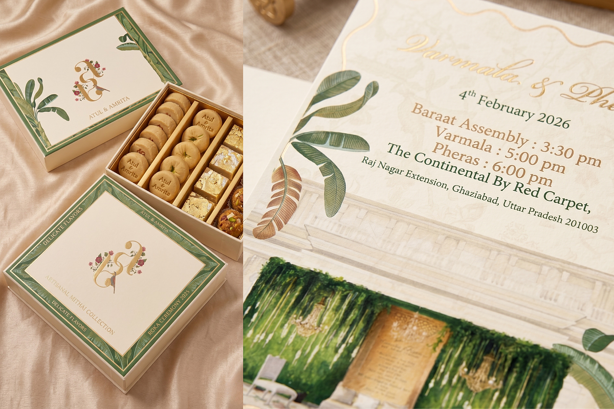 Luxury Botanical Wedding Invitations, an Invitation Template by OORH Designs (Photo 3 of 4)