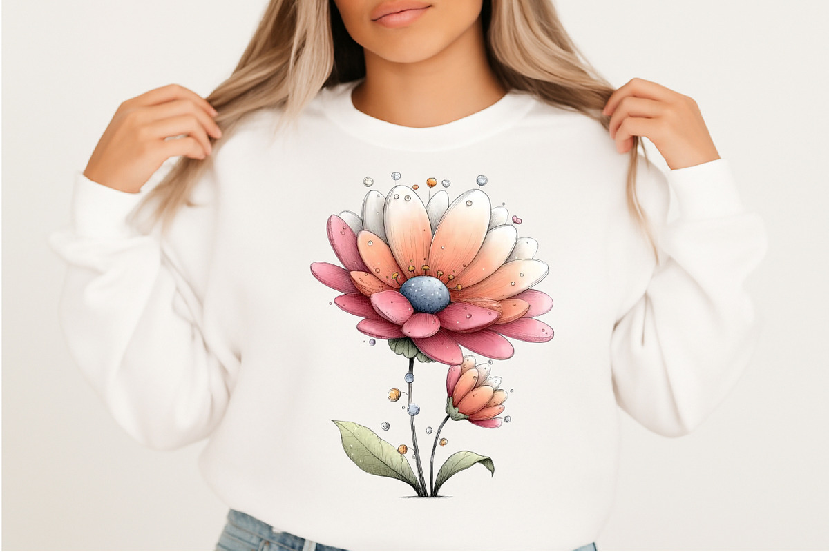 Whimsical Spring Daisy Flower Png, an Illustration by Craft Nest (Photo 7 of 11)