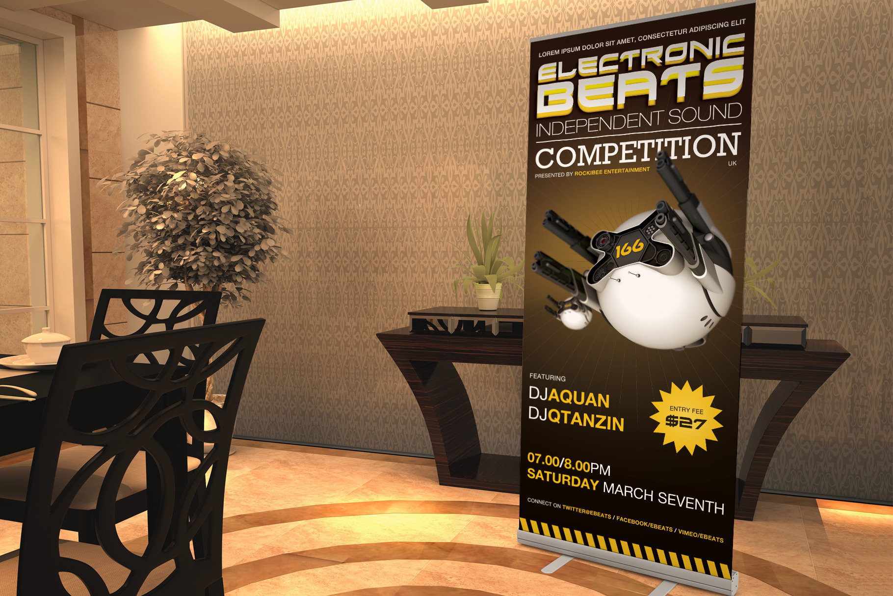 Electronic Beats Banner Template, a Flyer Template by loswl