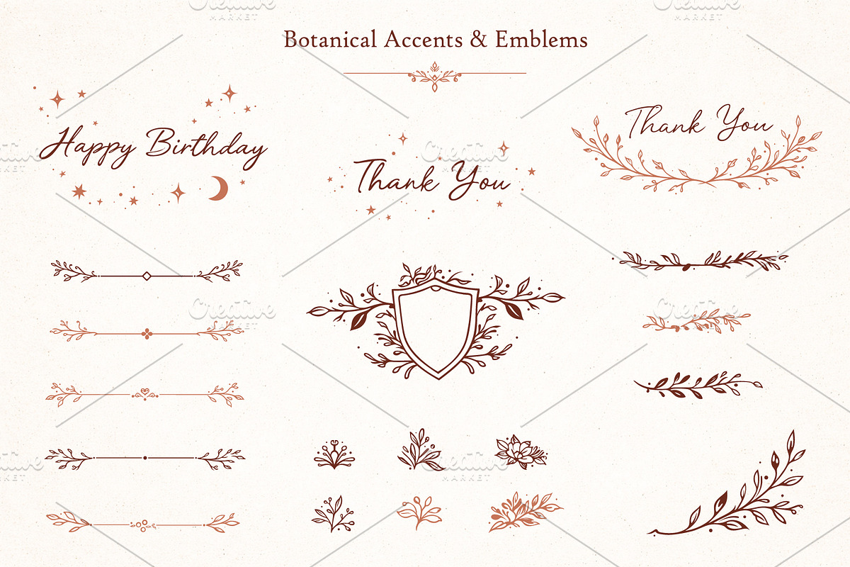 52 Botanical Frames & Ornaments, an Object Graphic by Christine Krahl (Photo 5 of 8)