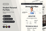Jimmy – Student Portfolio Landing, a Landing Page Template by trabaskriya (Thumbnail 1 of 5)